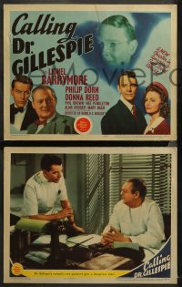 6r0675 CALLING DR. GILLESPIE 8 LCs 1942 great images of Lionel Barrymore, Dorn & young Donna Reed!
