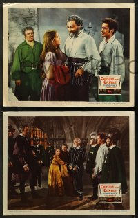 6r1105 CAPTAIN FROM CASTILE 3 LCs 1947 Tyrone Power, Jean Peters, Cesar Romero, Mexican war!