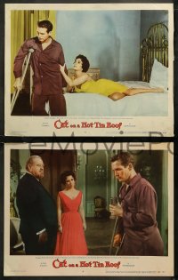6r0981 CAT ON A HOT TIN ROOF 5 LCs 1958 Elizabeth Taylor as Maggie the Cat, Paul Newman, Ives!