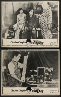 6r0684 CIRCUS 8 LCs R1970 wacky tramp Charlie Chaplin in big top slapstick classic, great images!