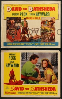 6r0694 DAVID & BATHSHEBA 8 LCs 1951 Biblical Gregory Peck broke God's commandment for Susan Hayward!