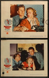 6r0696 DETECTIVE STORY 8 LCs 1951 Kirk Douglas, Bendix & Freed interrogate Strong, William Wyler!