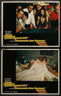 6r0698 DIAMONDS ARE FOREVER 8 LCs 1971 Sean Connery as James Bond 007, sexy Bond girls & more!