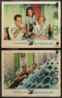 6r0705 EXODUS 8 LCs 1961 Otto Preminger, Paul Newman, Eva Marie Saint, Sal Mineo, Jill Haworth!