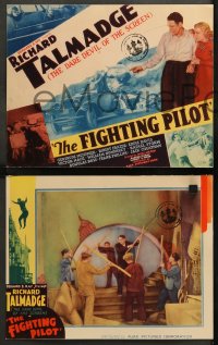 6r1037 FIGHTING PILOT 4 LCs 1935 the dare devil of the screen Richard Talmadge & Gertrude Messinger!