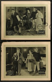 6r0987 FIRST 100 YEARS 5 LCs 1924 Harry Langdon, Mack Sennett, couple haunted by bearded men!