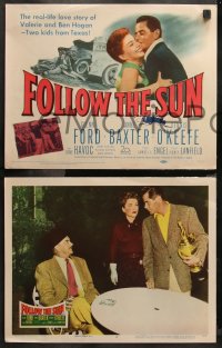 6r0715 FOLLOW THE SUN 8 LCs 1951 Anne Baxter, June Havoc, Glenn Ford as golfer Ben Hogan!
