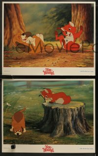 6r0718 FOX & THE HOUND 8 LCs R1988 two friends who didn't know they were supposed to be enemies!