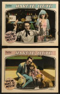 6r1123 FROM HAND TO MOUTH 3 LCs R1920s wacky Harold Lloyd saves kidnapped heiress Mildred Davis!