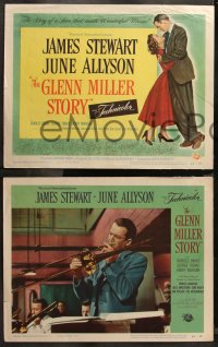 6r0728 GLENN MILLER STORY 8 LCs 1954 James Stewart in the title role playing trumpet, June Allyson!