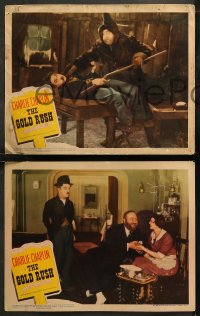 6r1127 GOLD RUSH 3 LCs R1942 cool images from Charlie Chaplin classic, Yukon mining!