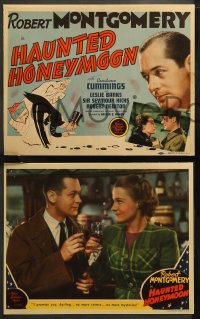 6r0737 HAUNTED HONEYMOON 8 LCs 1940 Robert Montgomery & bride Constance Cummings in a love nest!