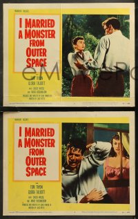 6r1042 I MARRIED A MONSTER FROM OUTER SPACE 4 LCs 1958 Gloria Talbott, Tom Tryon, sci-fi horror!!