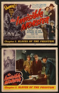 6r0754 INVISIBLE MONSTER 8 chapter 1 LCs 1950 Slaves of the Phantom, full color rare complete set!