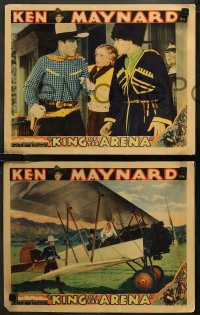 6r1135 KING OF THE ARENA 3 LCs 1933 great images of tough western cowboy Ken Maynard!