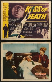 6r0763 KISS OF DEATH 8 LCs 1947 Victor Mature, Brian Donlevy, Coleen Gray, film noir classic!