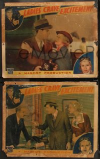 6r1136 LADIES CRAVE EXCITEMENT 3 LCs 1935 bored rich Evalyn Knapp with Norman Foster, ultra rare!