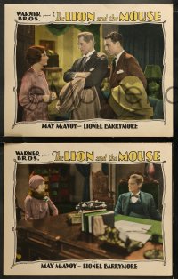 6r1139 LION & THE MOUSE 3 LCs 1928 pretty May McAvoy & financial genius Lionel Barrymore, very rare!