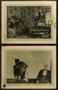 6r1046 LION & THE SOUSE 4 LCs 1924 Mack Sennett, Pathe, lion wreaks havoc at dinner party, very rare!