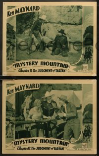 6r0916 MYSTERY MOUNTAIN 7 chapter 12 LCs 1934 western cowboy Ken Maynard in The Judgment of Tarzan!