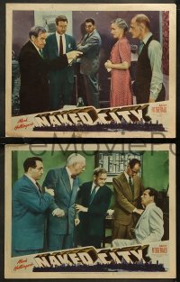 6r0962 NAKED CITY 6 LCs 1947 Dassin & Hellinger, Pedi, Joy, Barry Fitzgerald, Opatoshu, and Duff
