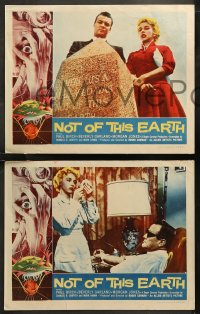 6r1059 NOT OF THIS EARTH 4 LCs 1957 Beverly Garland, Paul Birch, great images from Corman sci-fi!