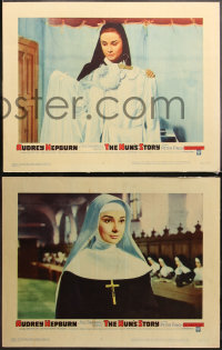 6r0800 NUN'S STORY 8 LCs 1959 religious missionary Audrey Hepburn, Peter Finch, Fred Zinnemann!