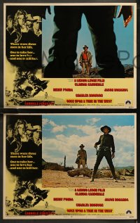 6r0804 ONCE UPON A TIME IN THE WEST 8 LCs 1969 Sergio Leone, Cardinale, Fonda, Robards, Bronson!
