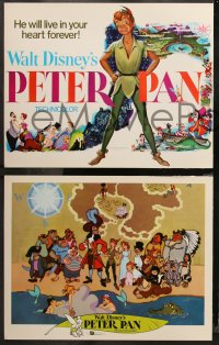 6r0632 PETER PAN 9 LCs R1976 Walt Disney animated cartoon fantasy classic, great full-length art!