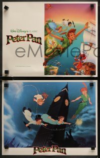 6r0810 PETER PAN 8 LCs R1989 Walt Disney animated cartoon fantasy classic, great flying art!