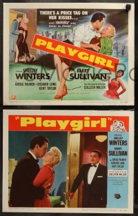 6r0814 PLAYGIRL 8 LCs 1954 Joseph Pevney, there's a price tag on sexy Shelley Winters' kisses!