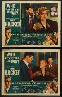 6r0817 RACKET 8 LCs 1951 great images of Robert Mitchum, Robert Ryan, Lizabeth Scott!