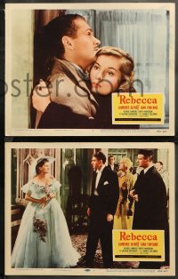 6r0965 REBECCA 6 LCs R1956 Alfred Hitchcock, great images of Laurence Olivier & pretty Joan Fontaine!