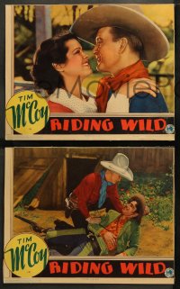 6r0921 RIDING WILD 7 LCs 1935 western cowboy Tim McCoy is in war and is fighting mad, ultra rare!