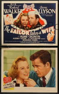 6r0831 SAILOR TAKES A WIFE 8 LCs 1945 Robert Walker & June Allyson are newlyweds, Audrey Totter!