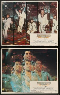 6r0832 SATURDAY NIGHT FEVER 8 LCs R1979 great images of disco dancer John Travolta, PG-rated!