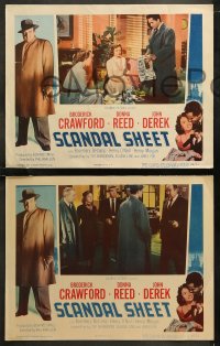 6r1013 SCANDAL SHEET 5 LCs 1952 Broderick Crawford, Donna Reed, from the novel by Sam Fuller!