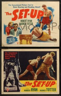 6r0835 SET-UP 8 LCs 1949 great images of boxer Robert Ryan fighting in the ring, Robert Wise!