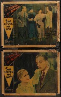 6r0968 SHE LOVES ME NOT 6 LCs 1934 Miriam Hopkins pretends to be male to hide from gang, Bing Crosby!