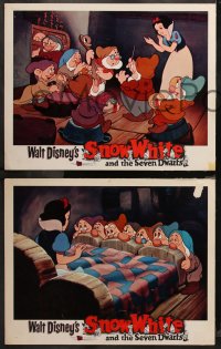 6r1069 SNOW WHITE & THE SEVEN DWARFS 4 LCs R1967 Walt Disney animated cartoon fantasy classic!