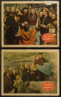 6r1155 SONG OF BERNADETTE 3 LCs 1943 great images of pretty Jennifer Jones in the title role!