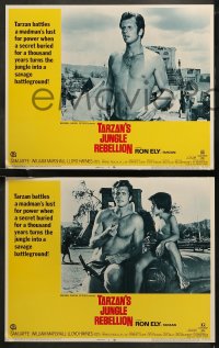 6r0861 TARZAN'S JUNGLE REBELLION 8 LCs 1970 Ron Ely in loincloth battles a madman's lust for power!