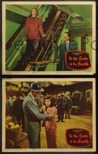 6r1077 TO THE ENDS OF THE EARTH 4 LCs 1949 Dick Powell against Opium drug smugglers, Signe Hasso!