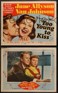 6r0870 TOO YOUNG TO KISS 8 LCs 1951 great images of gorgeous June Allyson and Van Johnson!