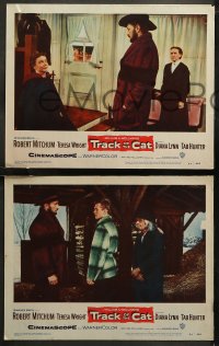 6r0871 TRACK OF THE CAT 8 LCs 1954 cowboy Robert Mitchum & Teresa Wright in a startling love story!