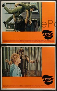6r0873 TROG 8 LCs 1970 great images of Joan Crawford & wacky prehistoric monster!