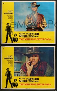 6r0875 TWO MULES FOR SISTER SARA 8 int'l LCs 1970 gunslinger Clint Eastwood & nun Shirley MacLaine!