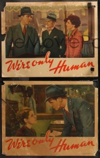 6r1160 WE'RE ONLY HUMAN 3 LCs 1935 Preston Foster & cop stop pretty Jane Wyatt, ultra rare!