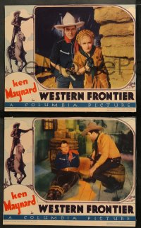 6r0972 WESTERN FRONTIER 6 LCs 1935 western cowboy Ken Maynard, hard-riding, fast-shooting action!