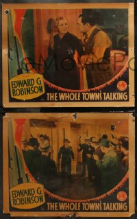 6r1021 WHOLE TOWN'S TALKING 5 LCs 1935 images of Edward G. Robinson, Jean Arthur, John Ford classic!